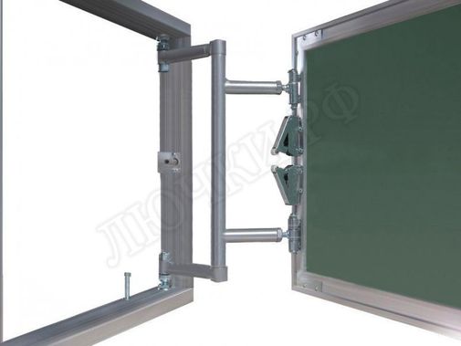 Люк под плитку АлюКлик 840*333 2 створки Люк под плитку АлюКлик 840*333 2 створки