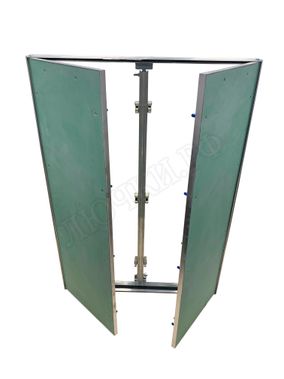 Люк под покраску Хаммер Гиппократ для установки в стену, 2 створки, съёмная перегородка Люк под покраску Хаммер Гиппократ для установки в стену, 2 створки, съёмная перегородка