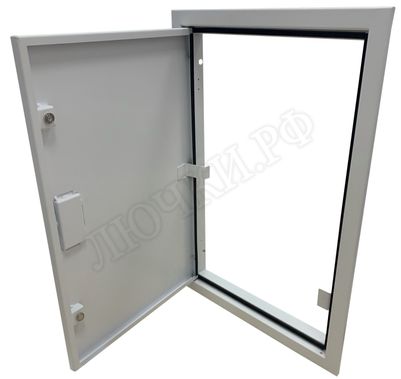 Сантехнический люк Элит усиленный 1 мм с магнитом, 2 створки 1200*600, RAL 9003 муар Сантехнический люк Элит усиленный 1 мм с магнитом, 2 створки 1200*600, RAL 9003 муар